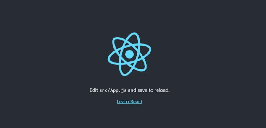 Vous devriez voir le logo React dans votre navigateur après l'installation.