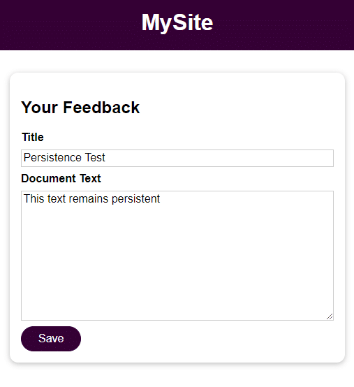 Lägga till ny feedback för ett uthållighetstest.