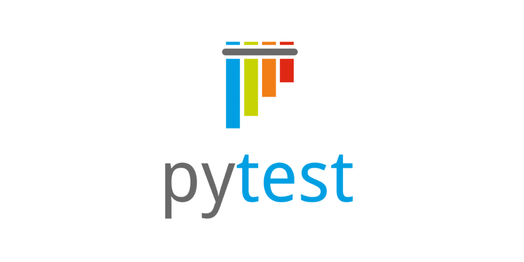 Het logo van Pytest bestaat uit het woord "pytest" en een oplopende grafiek erboven.