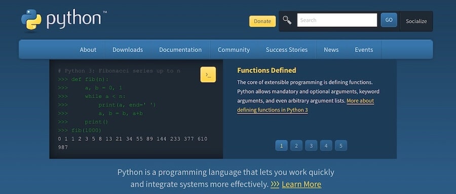 Python website