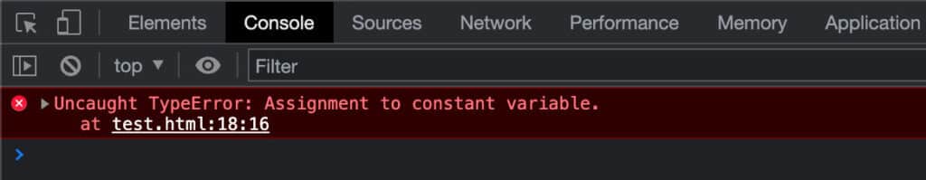 react js assignment to constant variable