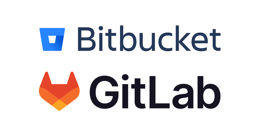 Bitbucket and GitLab logos