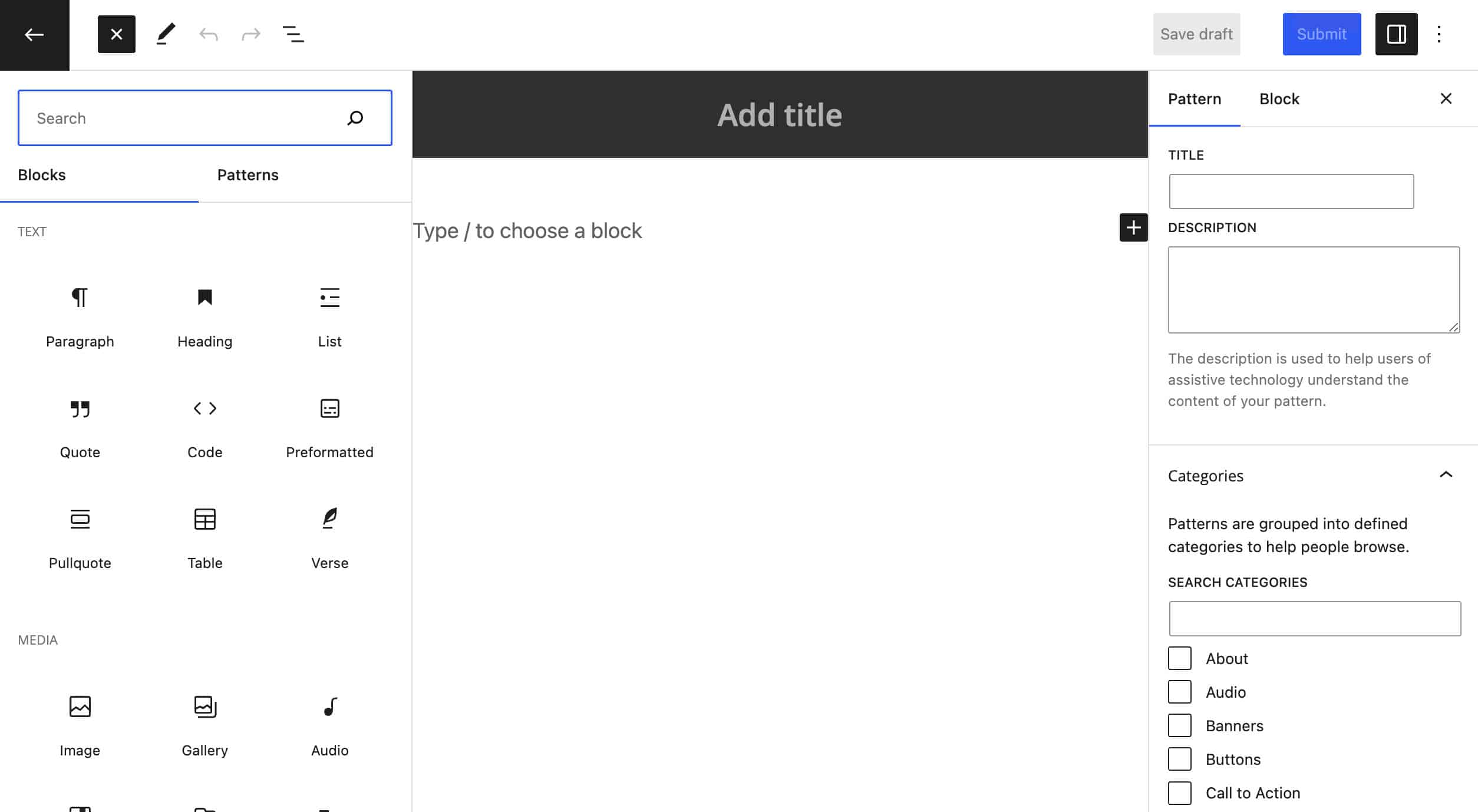 Der Pattern Creator ist ein kostenloses Online-Bearbeitungstool von WordPress.org