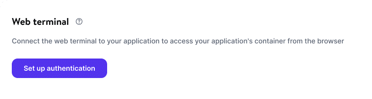 Access Web Terminal