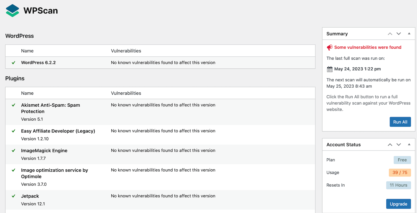 Find slow plugins with WPScan reports