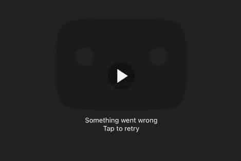 Something went wrong fout in de iOS YouTube app