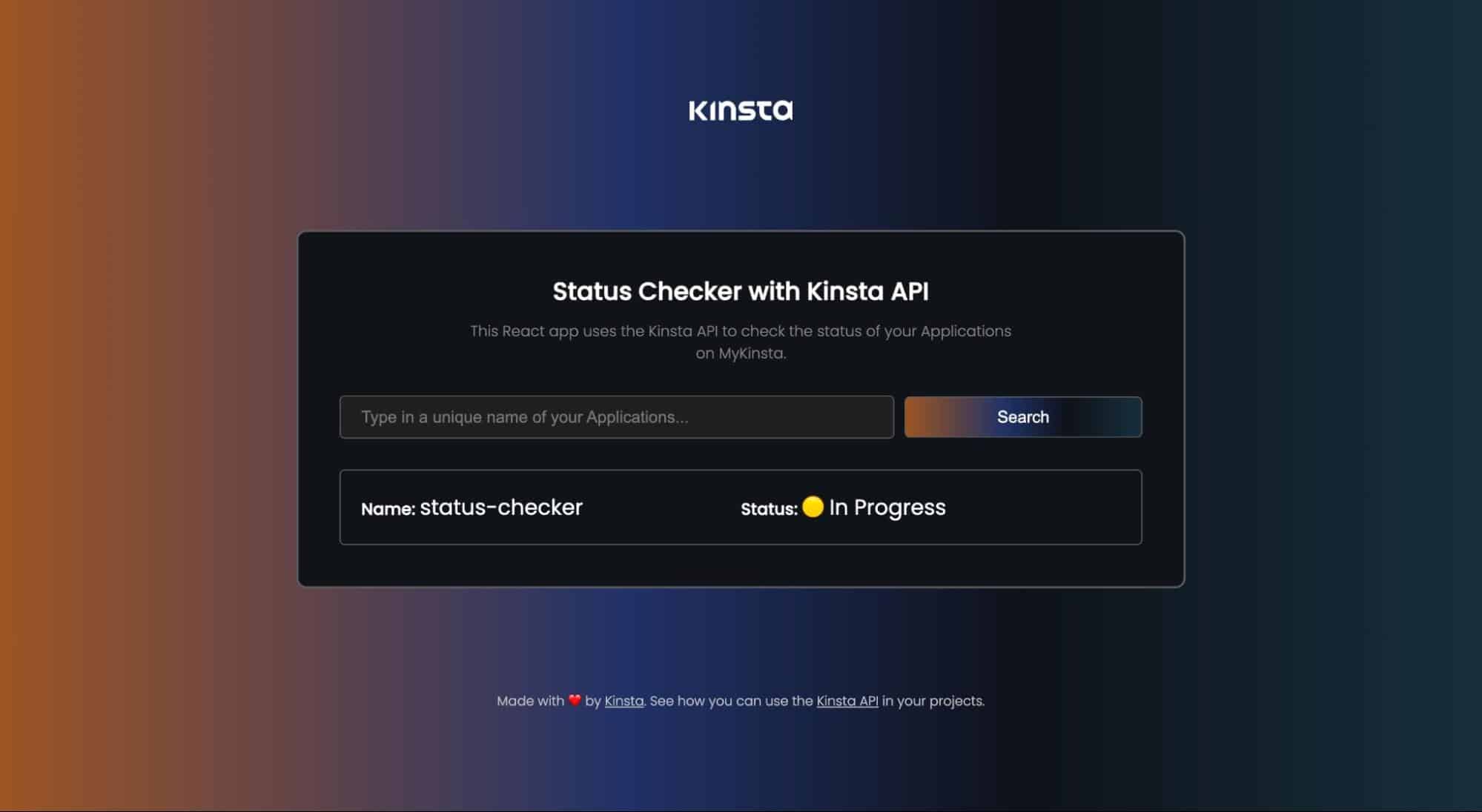 Status-Checker Webanwendung