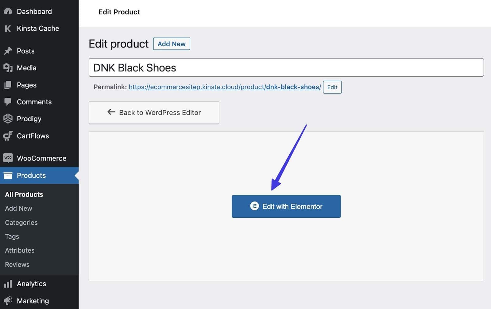 Elementorで商品ページを編集