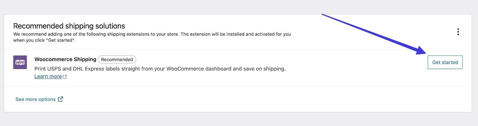 Get started with WooCommerce Shipping.