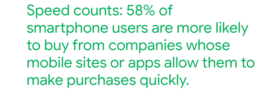58% smartphonegebruikers zijn eerder geneigd om te kopen van websites die voor mobiel zijn geoptimaliseerd