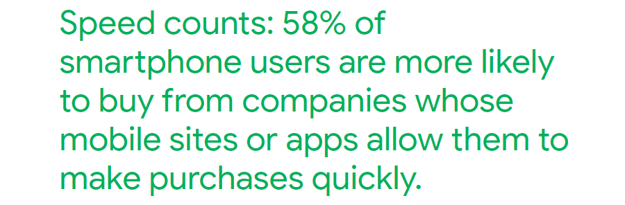 La vitesse compte beaucoup pour les acheteurs mobiles (Source de l'image : Think with Google).