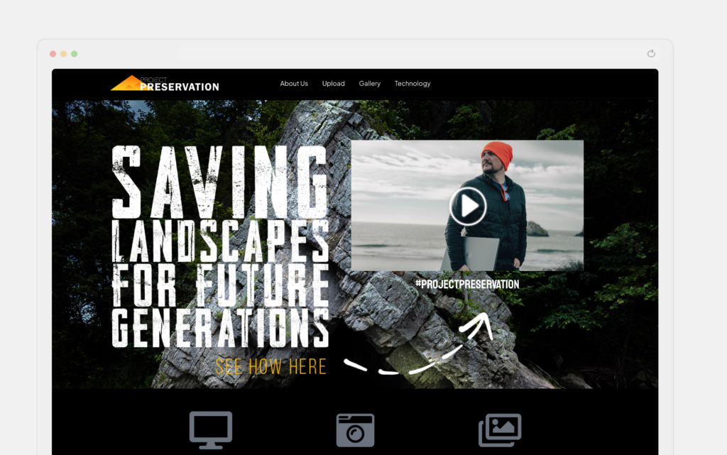 Screenshot: Projekt Preservation mit Kinsta WordPress Hosting für gemeinnützige Organisationen