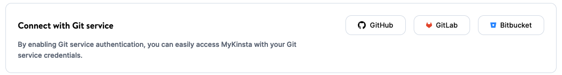 Anslut din Git-tjänst till MyKinsta.