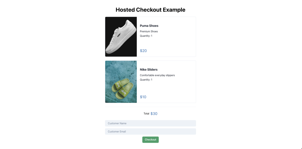 La pagina di checkout in hosting completata.