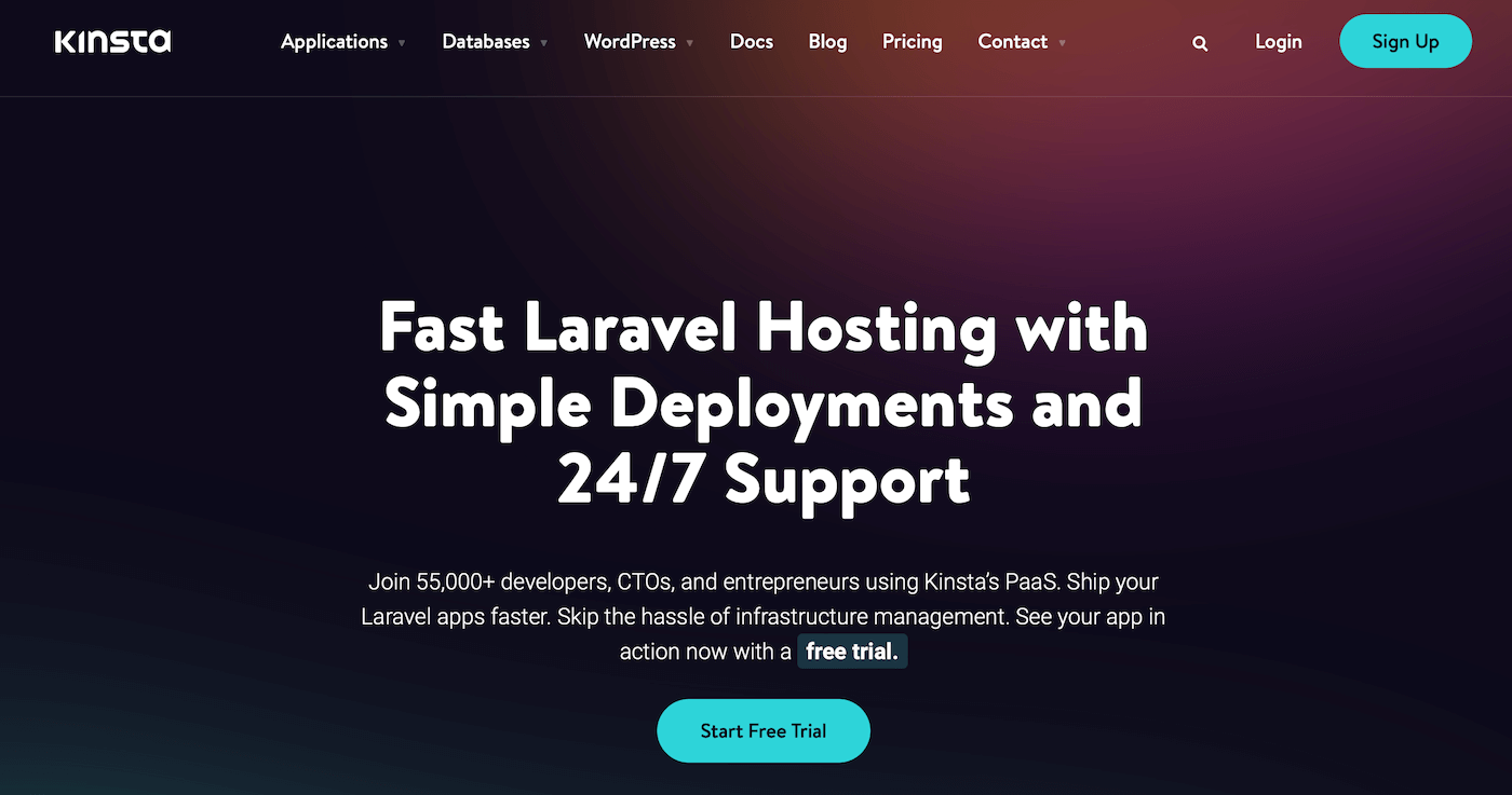 Hospedagem Laravel da Kinsta