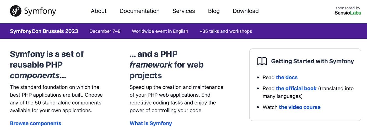 Il framework PHP Symfony