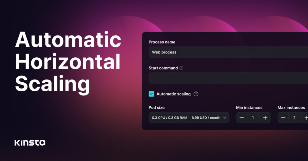 Illustration representing the automatic horizontal scaling configuration interface.