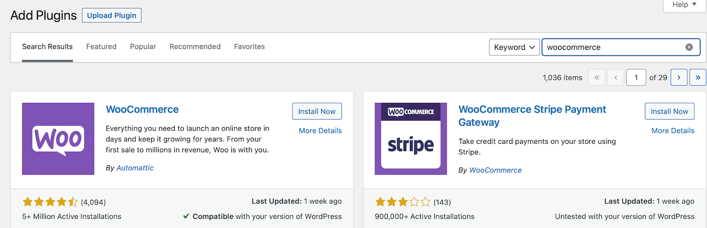 Install WooCommerce