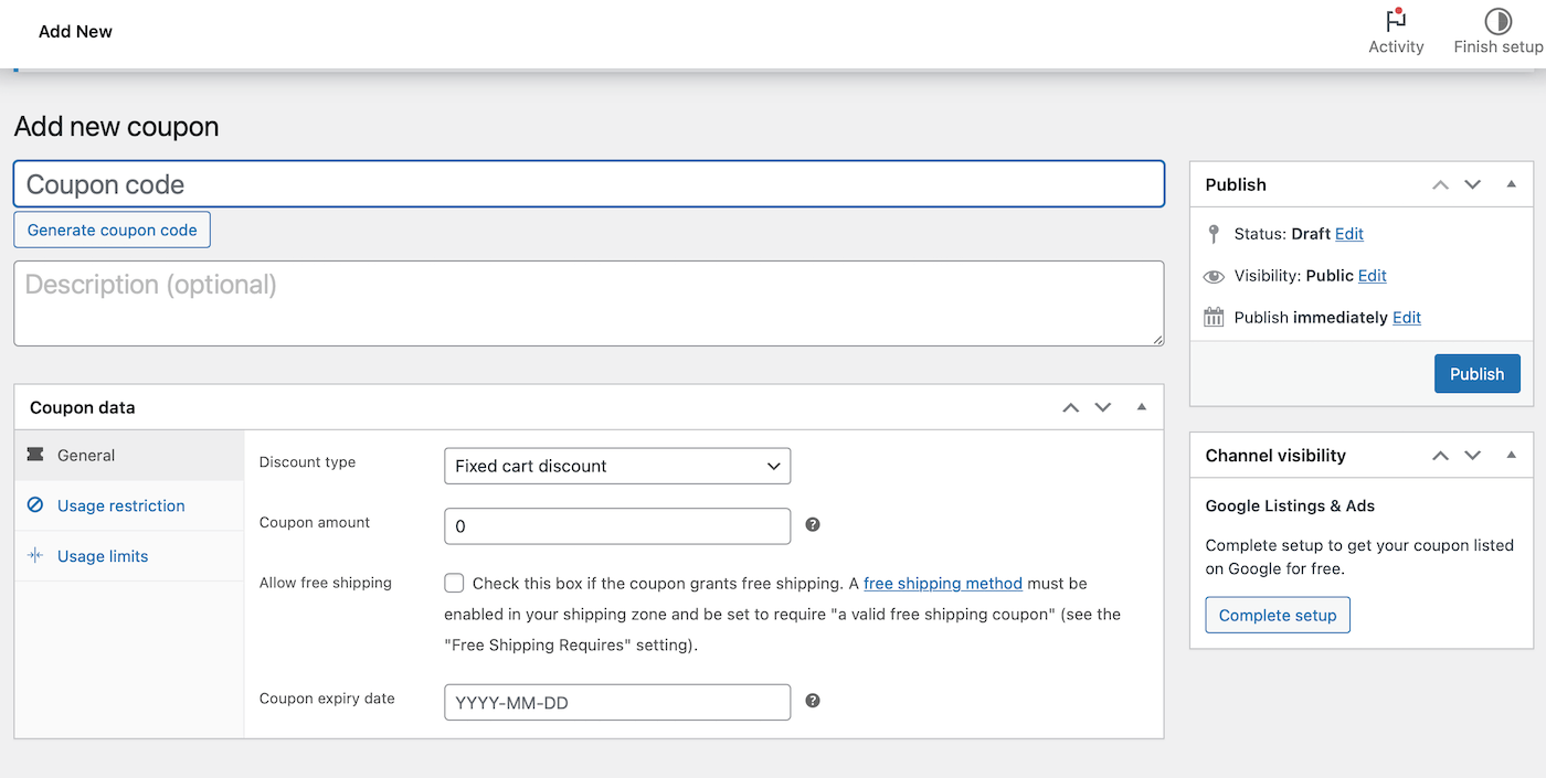 WooCommerce Coupon erstellen