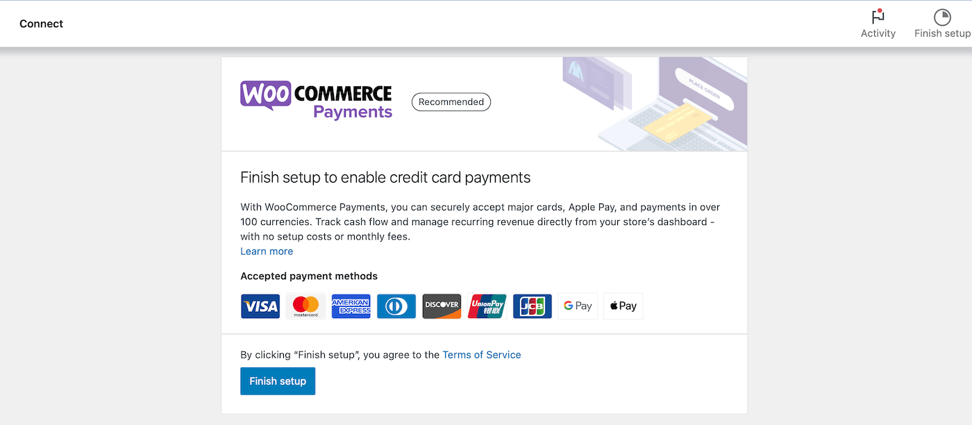 Set up WooCommerce Payments