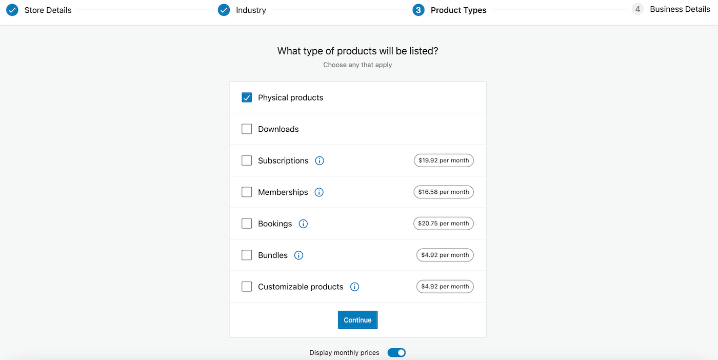 WooCommerce product types