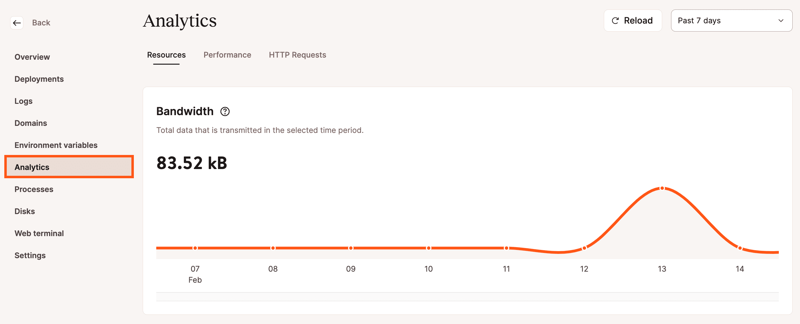 Application Hosting Analytics Kinsta Docs