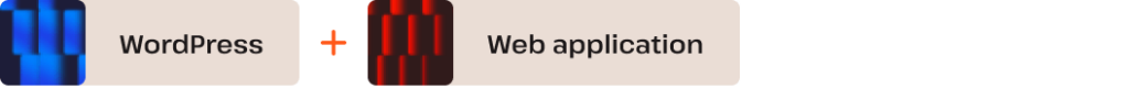 WordPress service + Web application service