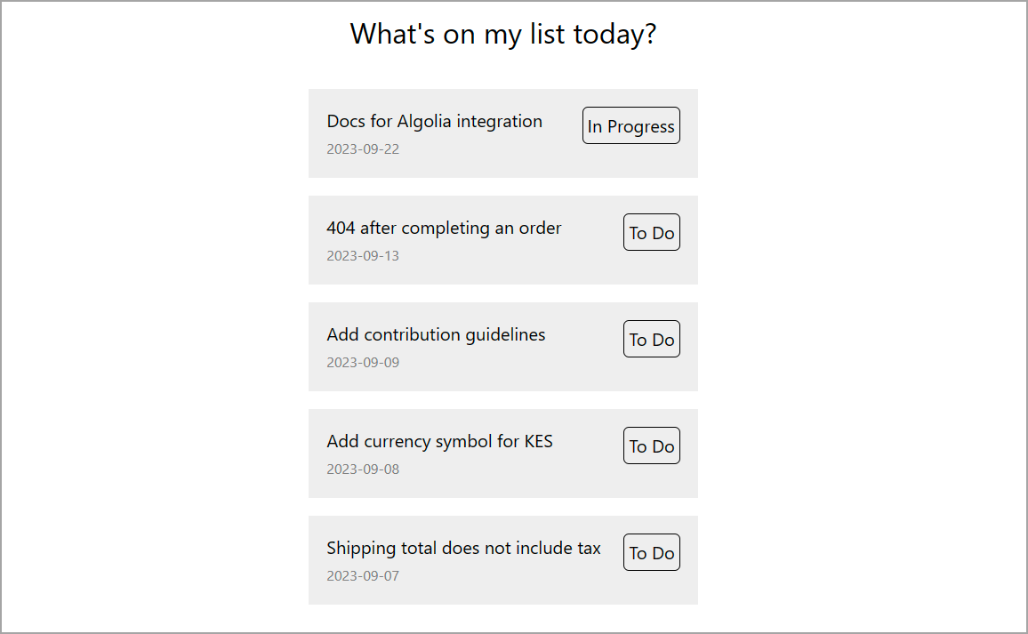 Lista de problemas do Jira atribuídos a um usuário.