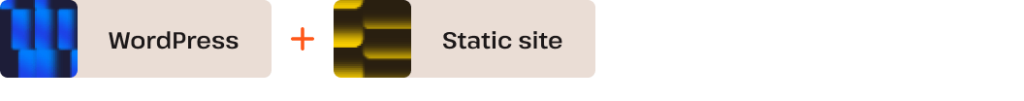 WordPress service + Static site service