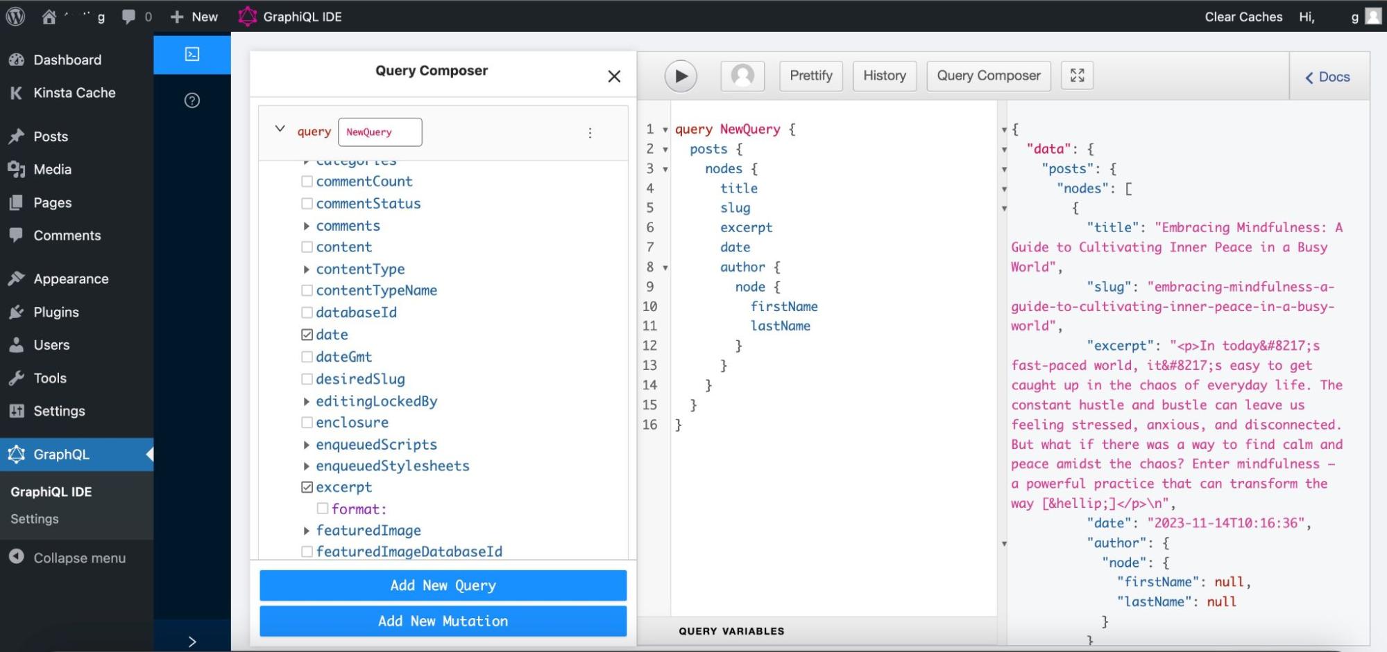 Obtenha dados de posts do WordPress com o WPGraphQL.