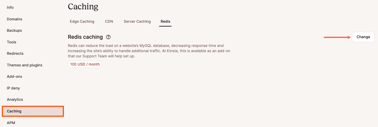 Caching - Redis Caching - Kinsta® Docs