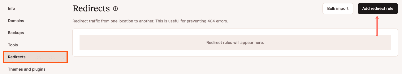 WordPress Hosting - Redirects - Kinsta® Docs