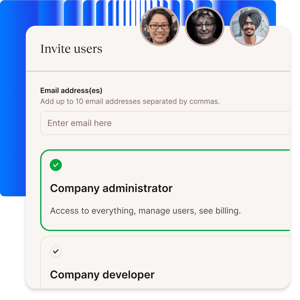 Screenshot showing user administration