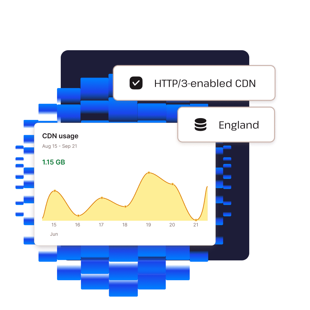 Screenshot showing MyKinsta CDN usage