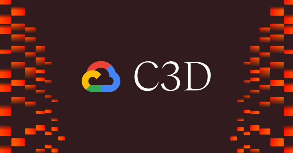 Image of the Google Cloud Platform logo and the letters C3D.