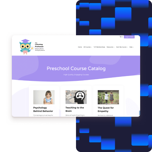 Screenshot: Sito web The Learning Professor, un cliente di hosting WordPress Membership