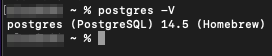 Le numéro de version de Postgres.