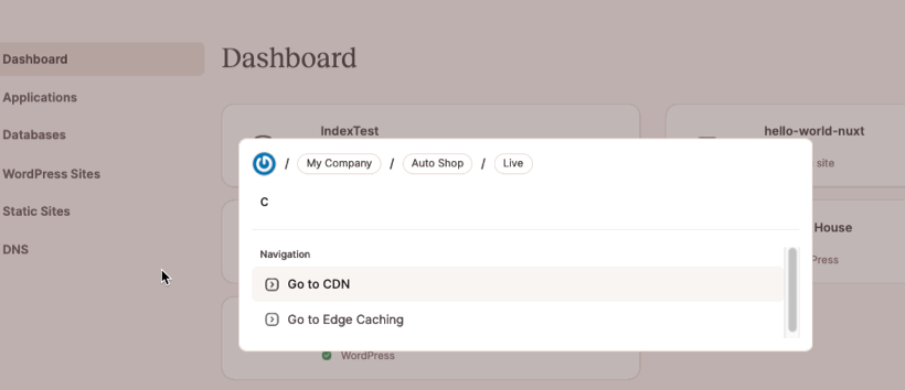 Filtrage des options en fonction de la saisie à l'invite de commande.