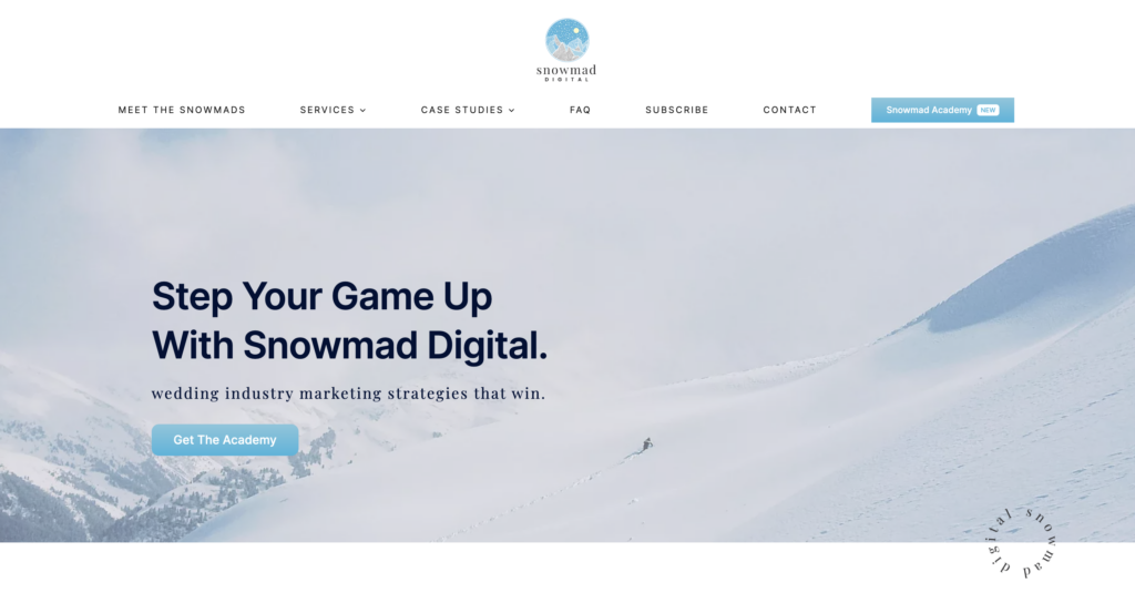 Snowmad Digital landing page