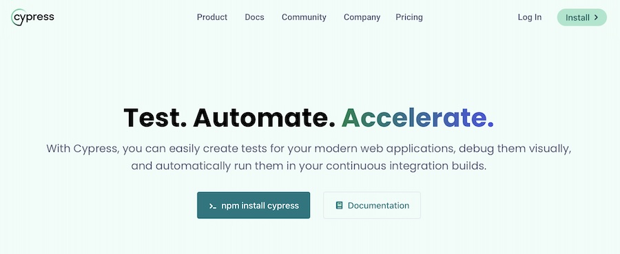 Cypress is another all-in-one testing framework.