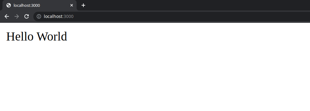 http:localhost:3000のHello World
