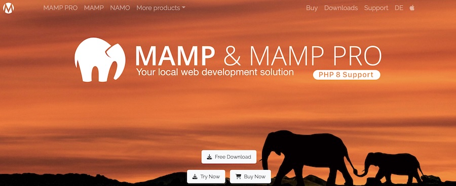 Sitio web MAMp y MAMP Pro