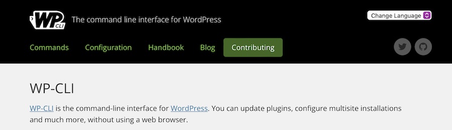 WP-CLI es la línea de comandos oficial de WordPress.