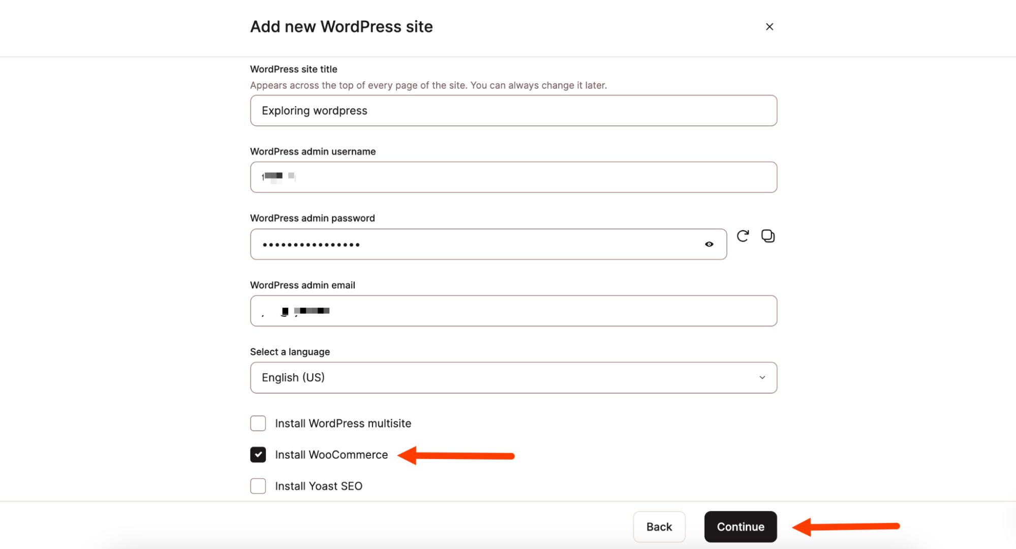 Een WordPress site maken en WooCommerce installeren.