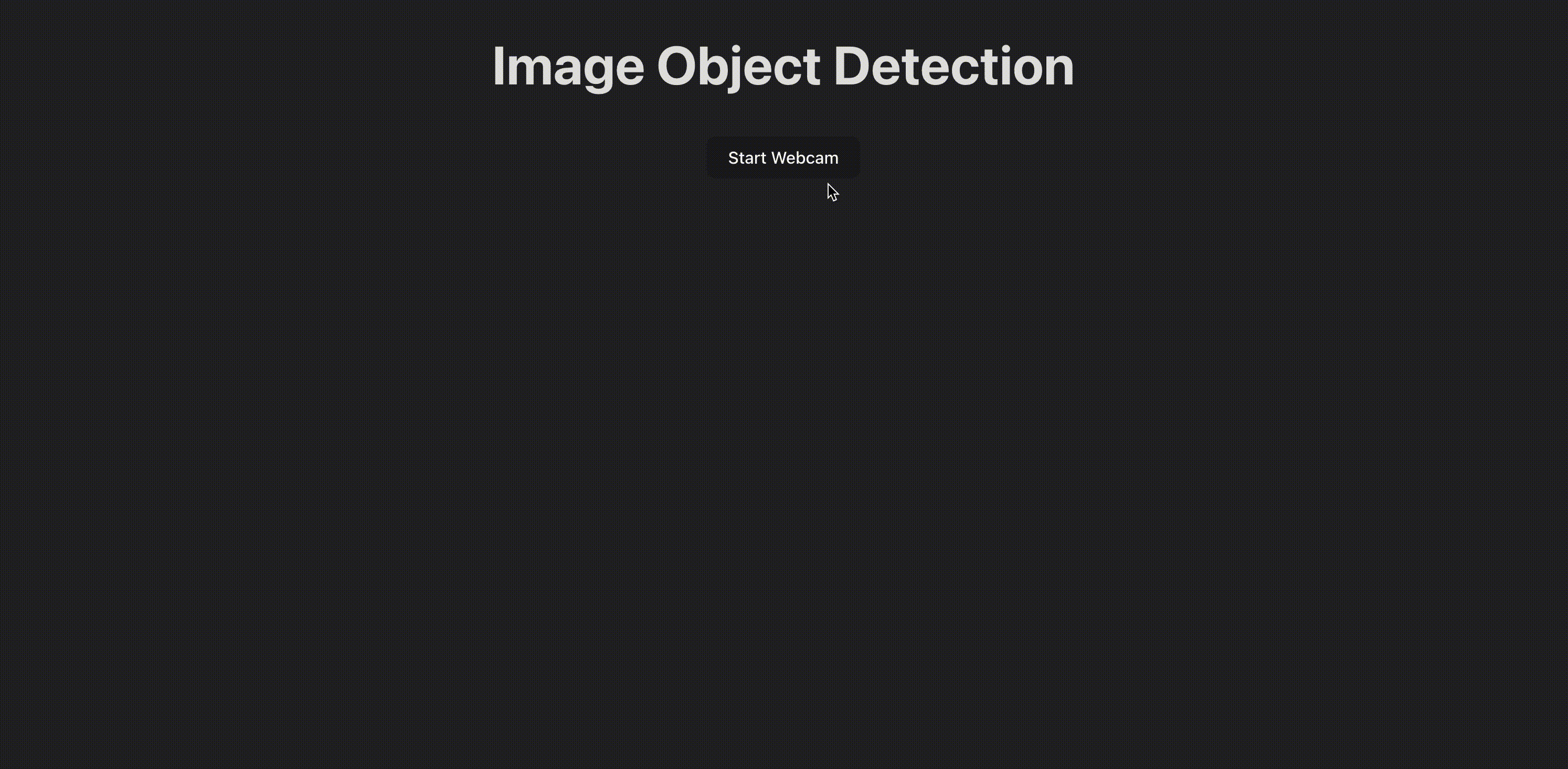 Demonstração da detecção de objetos em tempo real usando a webcam