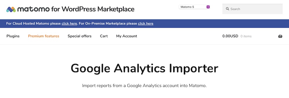 Installeer de Google Analytics Importer plugin om over te stappen van GA4 naar Matomo.