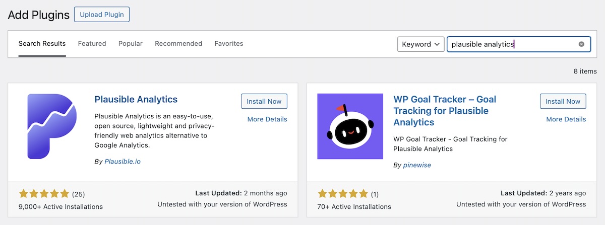 Instalar Plausible en WordPress.
