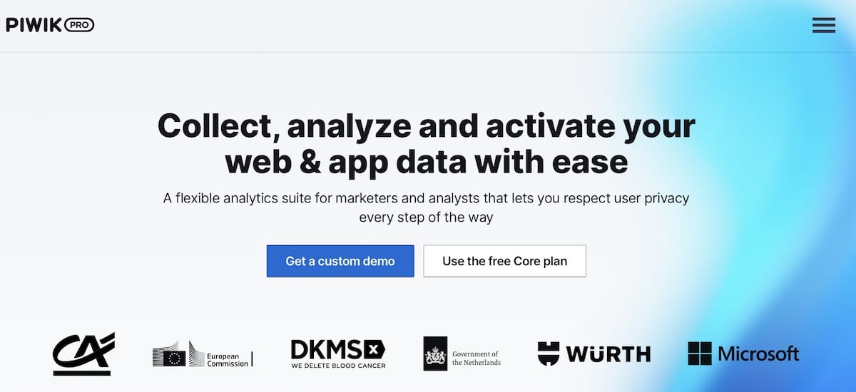 Piwik PRO lets you maintain control of your analytics data.