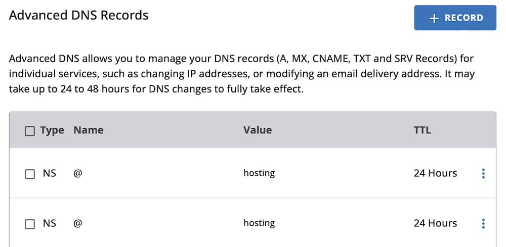 Adicionar um registro DNS.