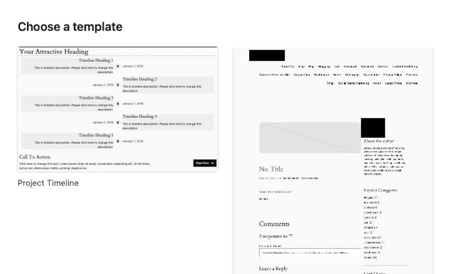 Selecteer de custom template en begin met bewerken.